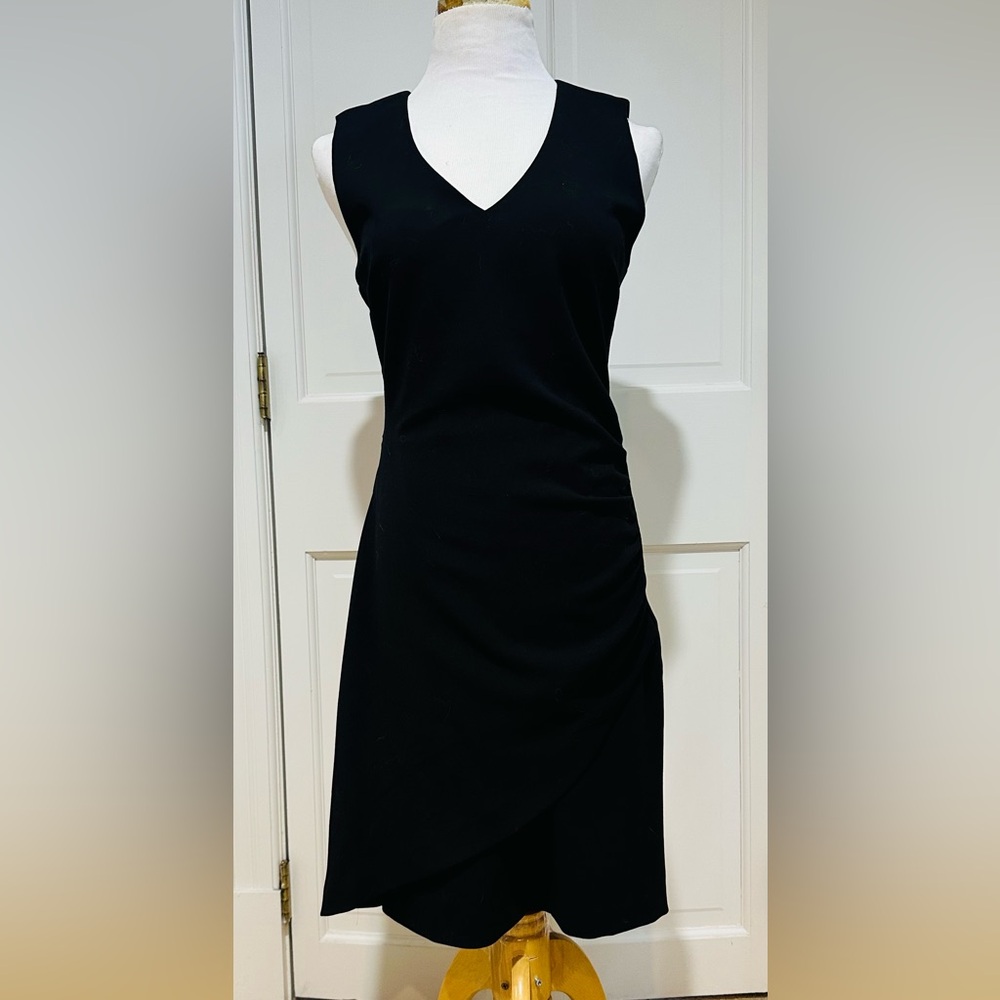 Ava & Aiden Black Sleeveless Sheath Shift Dress 6
